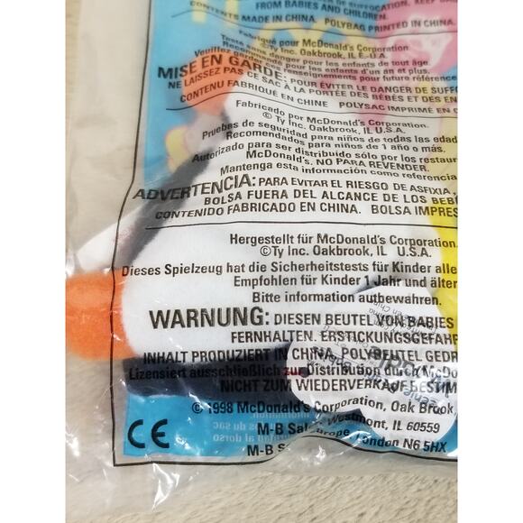 McDonalds TY Doby & Waddle New Sealed 4" Plush Animal Toy 1998 x2 Vintage - Picture 7 of 8